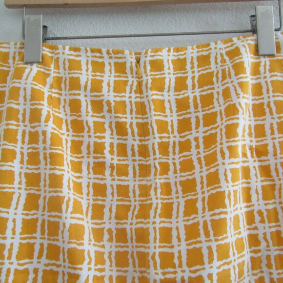 Talbots Women's Plaid Skirt 8 Petite Yellow Preppy Academia Office Church - Picture 6 of 11